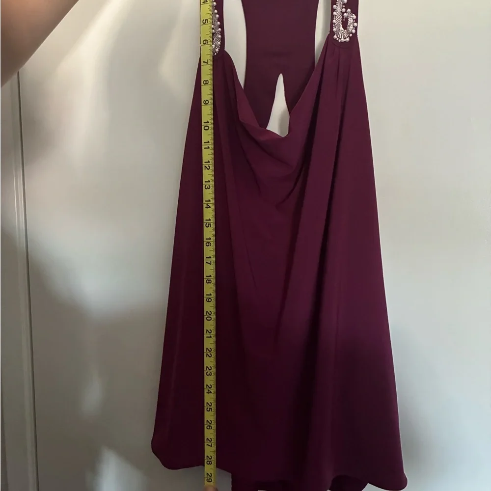 White House Black Market Rich Burgundy Elegant top - Picture 6 of 9